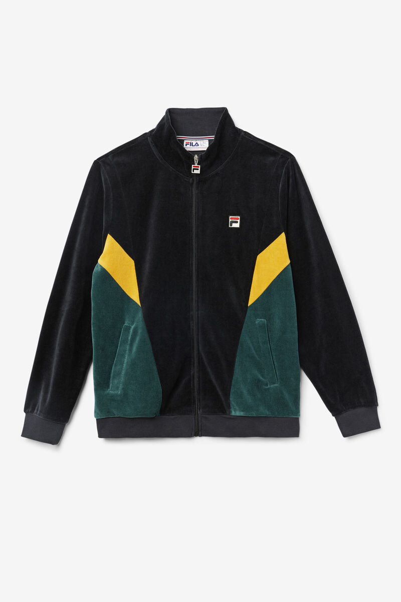 Fila Marten Velour Jacket Black | OwjbEIxOdaR