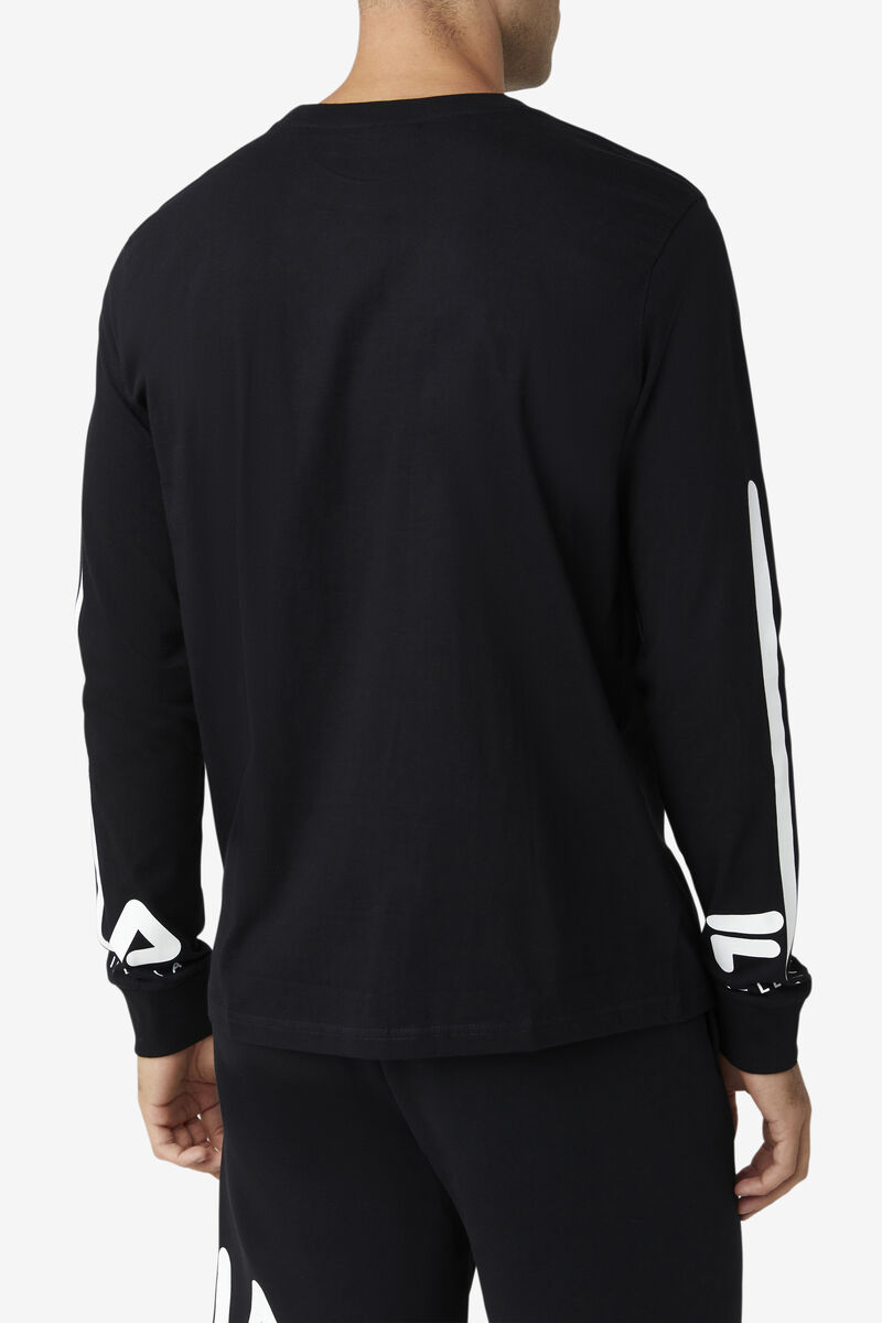 Fila Martino Long Sleeve Black / White | NGm4igsCelK