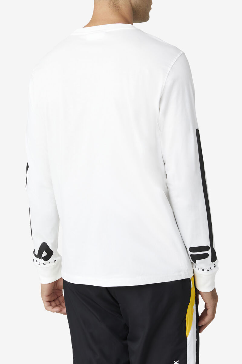 Fila Martino Long Sleeve White / Black | 2QsZjyEOki5