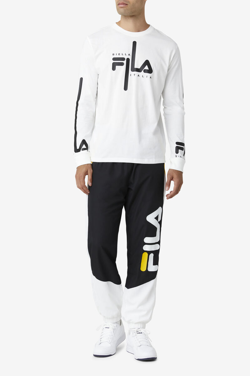 Fila Martino Long Sleeve White / Black | 2QsZjyEOki5