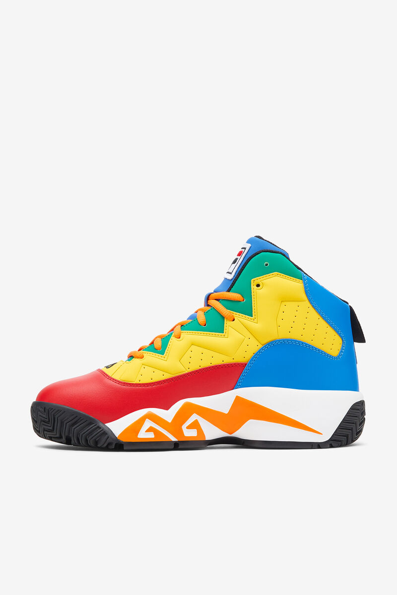 Fila Mb Basketball Shoes | Fila Red / Royal Blue / Lemon | 8EYkUqM4p88