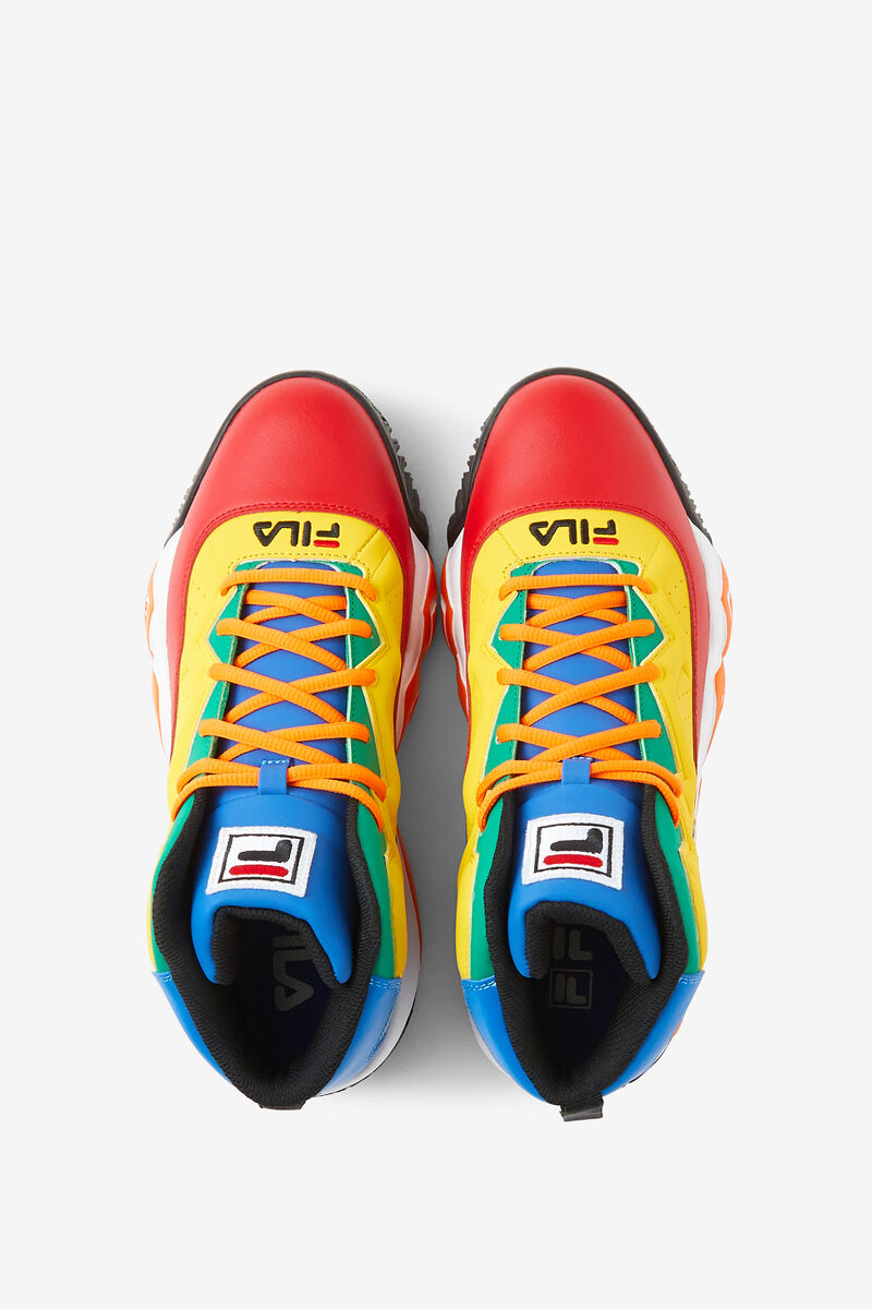 Fila Mb Basketball Shoes | Fila Red / Royal Blue / Lemon | 8EYkUqM4p88