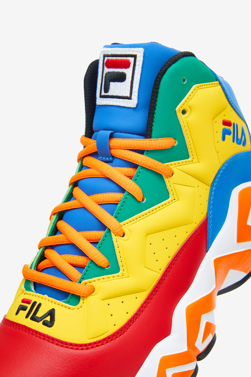 Fila Mb Basketball Shoes | Fila Red / Royal Blue / Lemon | 8EYkUqM4p88