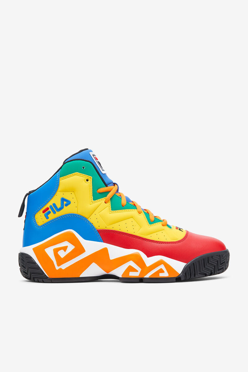 Fila Mb Basketball Shoes | Fila Red / Royal Blue / Lemon | 8EYkUqM4p88