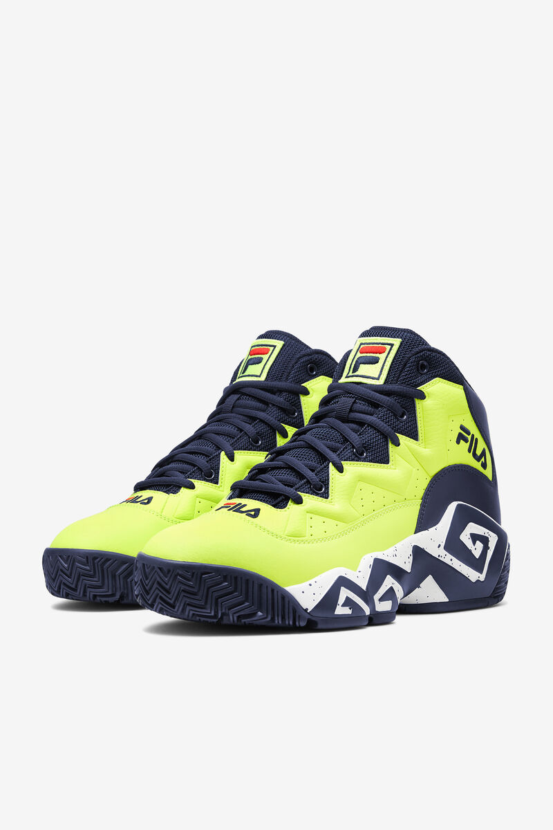 Fila Mb Chunky High Top Sneakers | Fila Yellow / Navy / White | fD3c72oAk6l