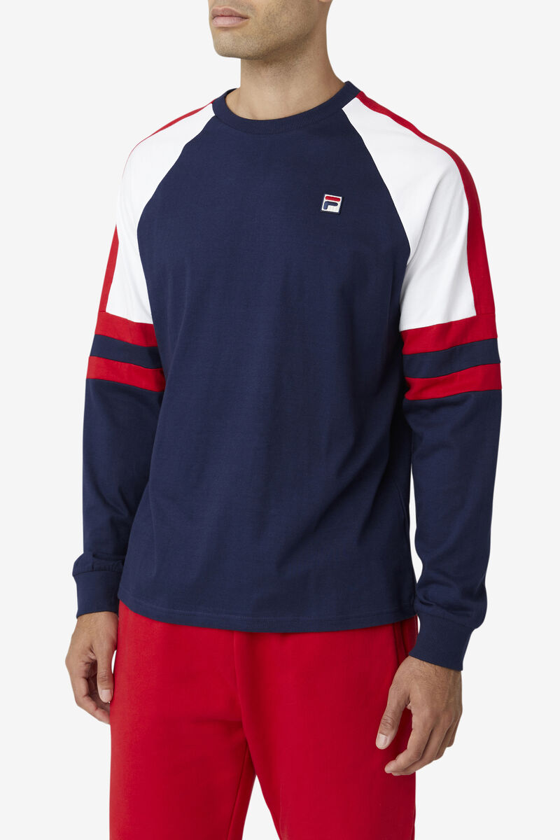 Fila Mekong Long Sleeve Navy / White / Red | rL9zxBIdrtY