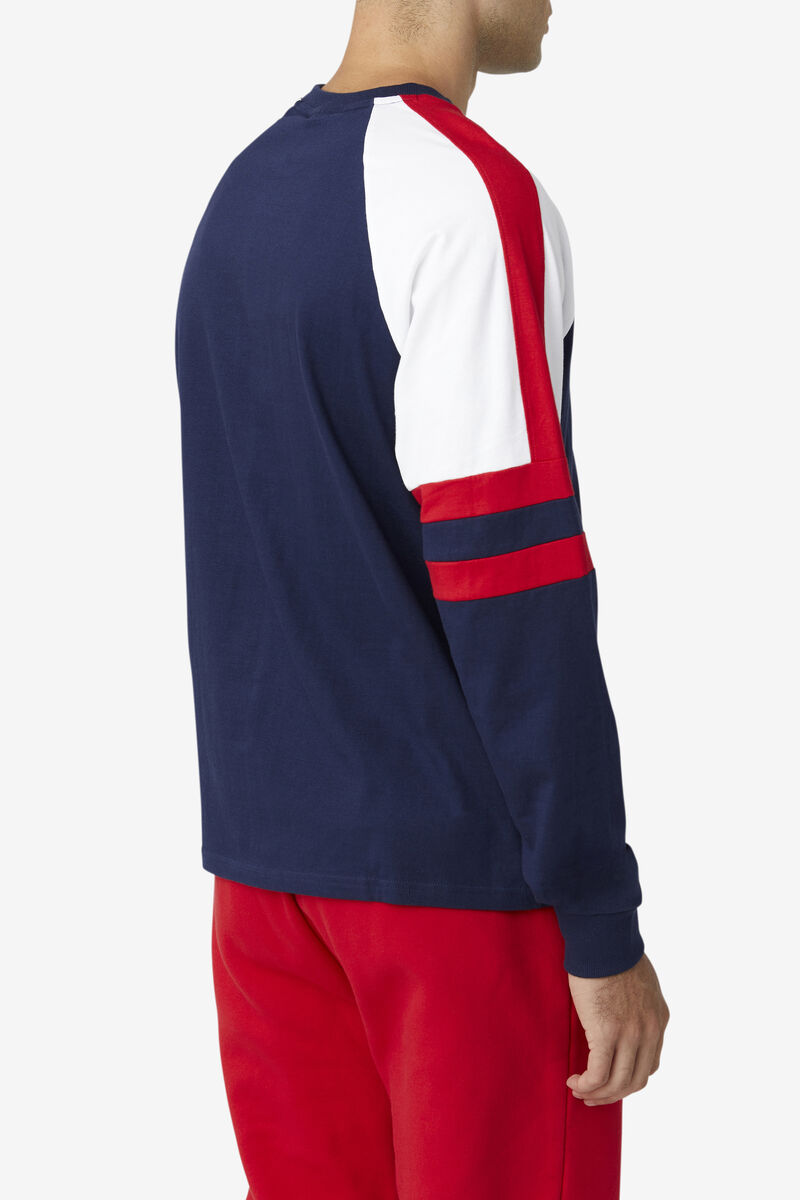 Fila Mekong Long Sleeve Navy / White / Red | rL9zxBIdrtY