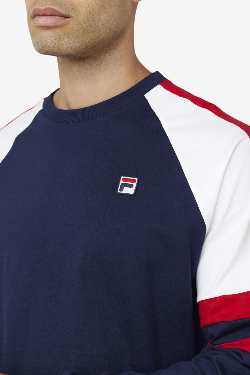 Fila Mekong Long Sleeve Navy / White / Red | rL9zxBIdrtY