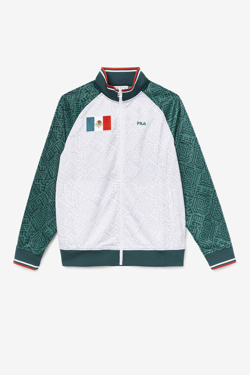 Fila Mexico Track Jacket White / Red | 6bVbsGGlUPA