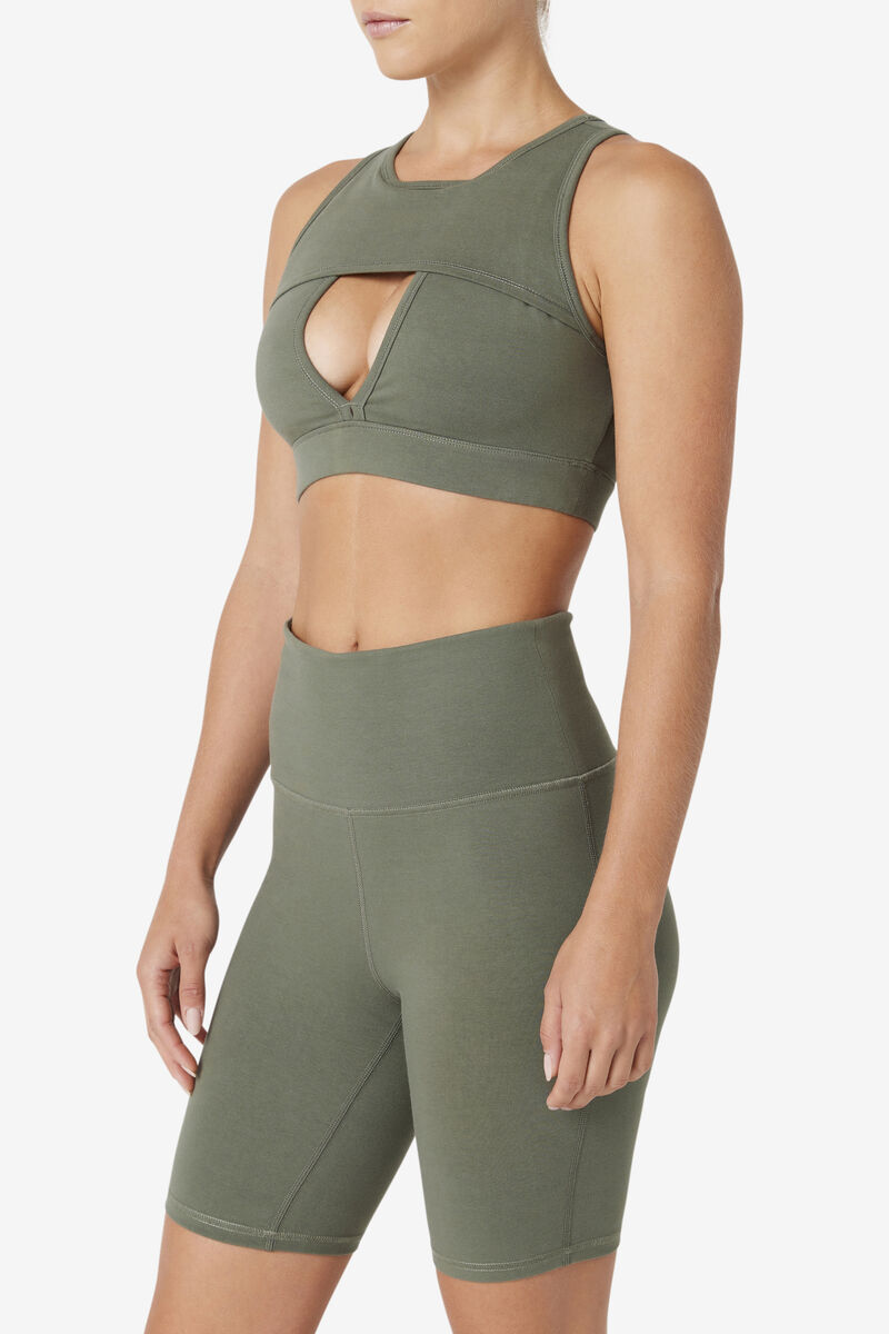 Fila Micaela Bra Top Olive | Y128td498b9