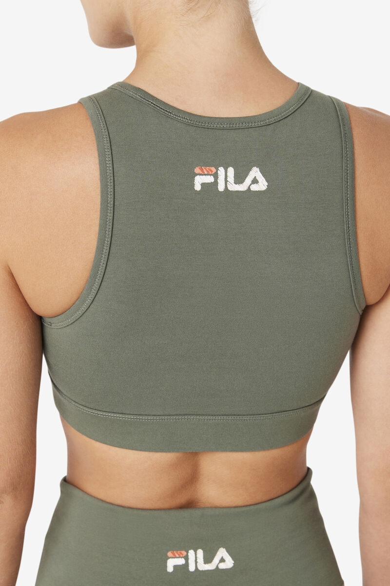 Fila Micaela Bra Top Olive | Y128td498b9