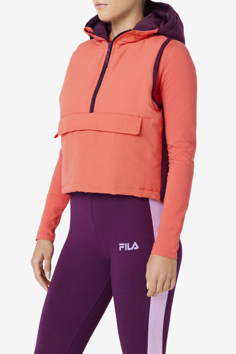 Fila Nevaeh Half Zip Vest Pink | gOuJuTPmKlz