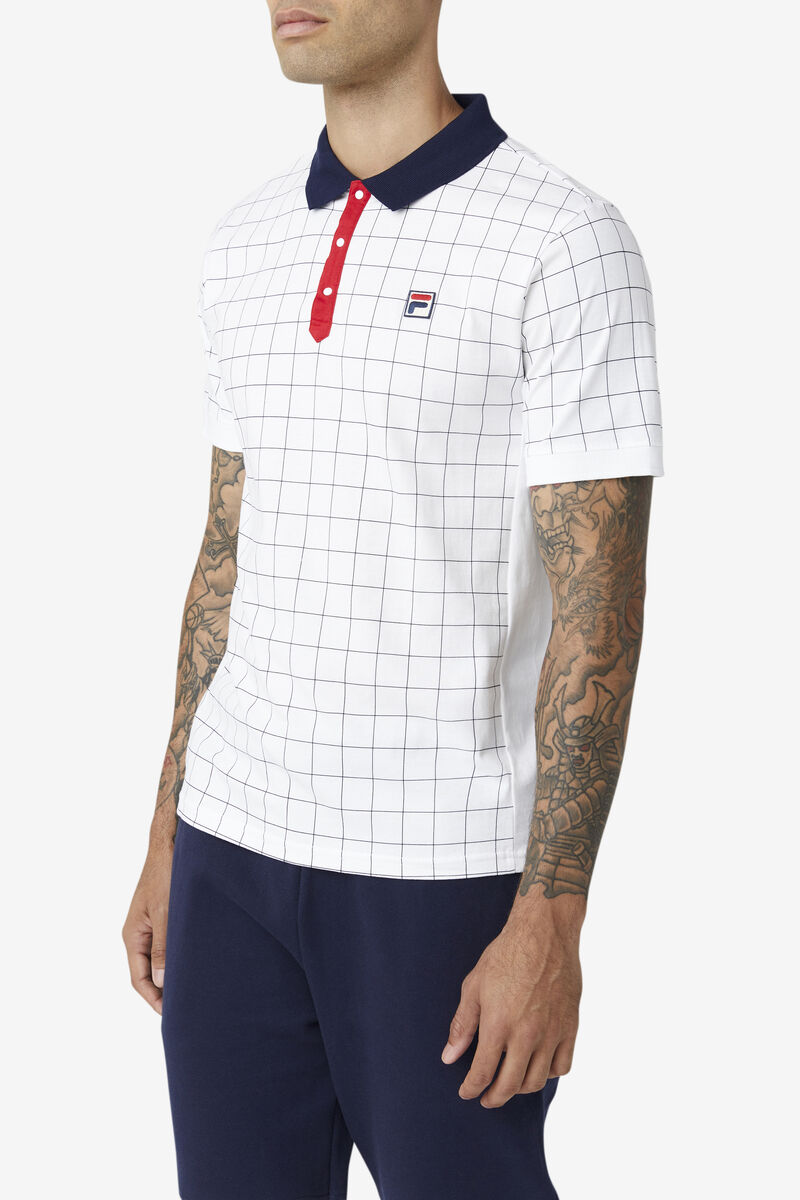 Fila Nile Polo White / Navy / Red | dWy1U1JH3sX