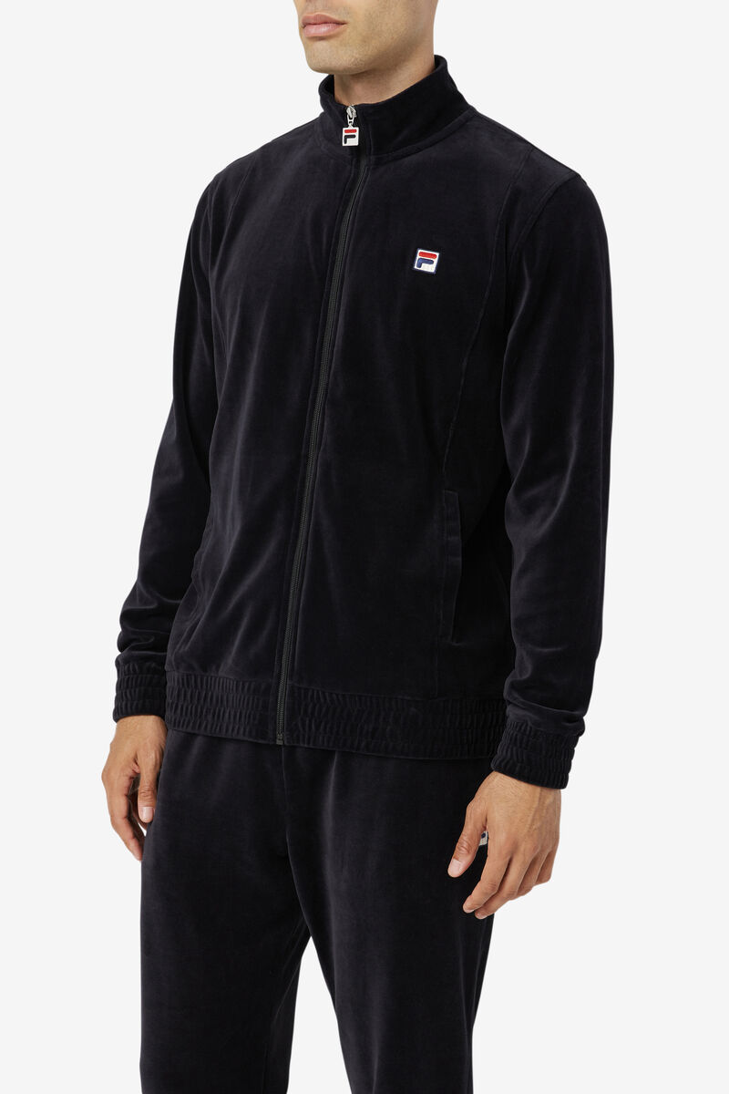 Fila O-fit Velour Jacket Black | bLde9QZ3eAL