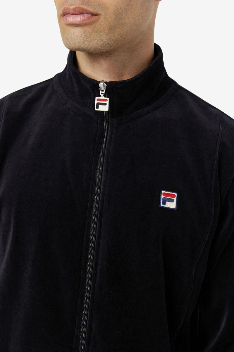 Fila O-fit Velour Jacket Black | bLde9QZ3eAL