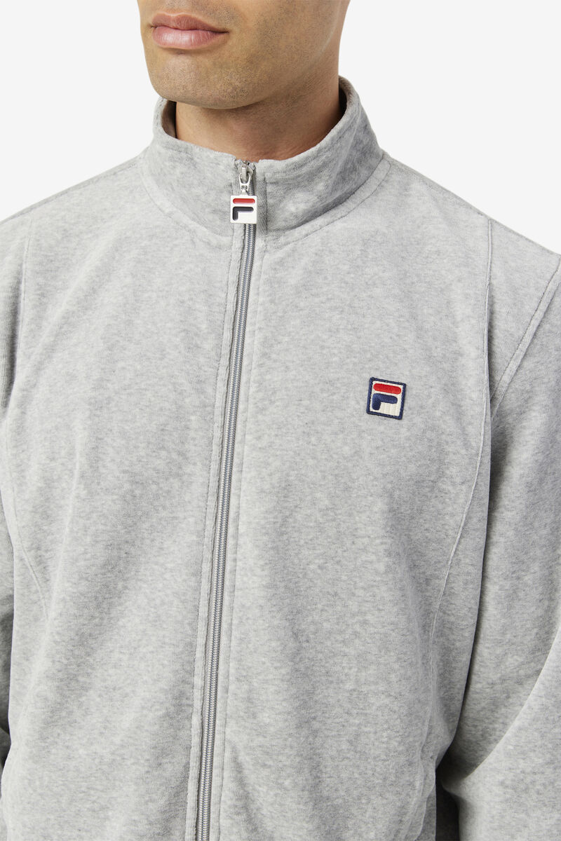 Fila O-fit Velour Jacket Grey | oKUzebc6RJ9