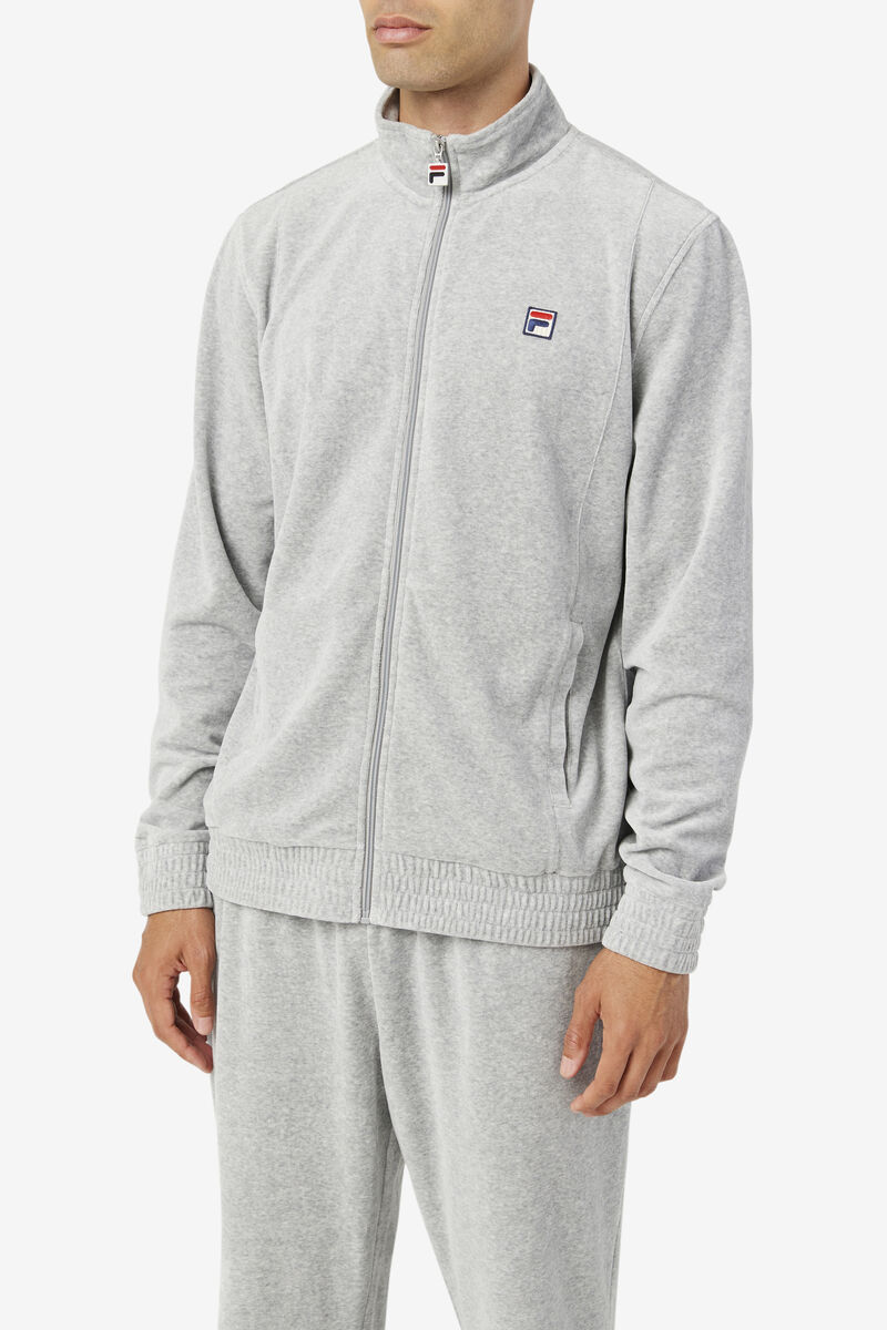 Fila O-fit Velour Jacket Grey | zb79mUp2faA