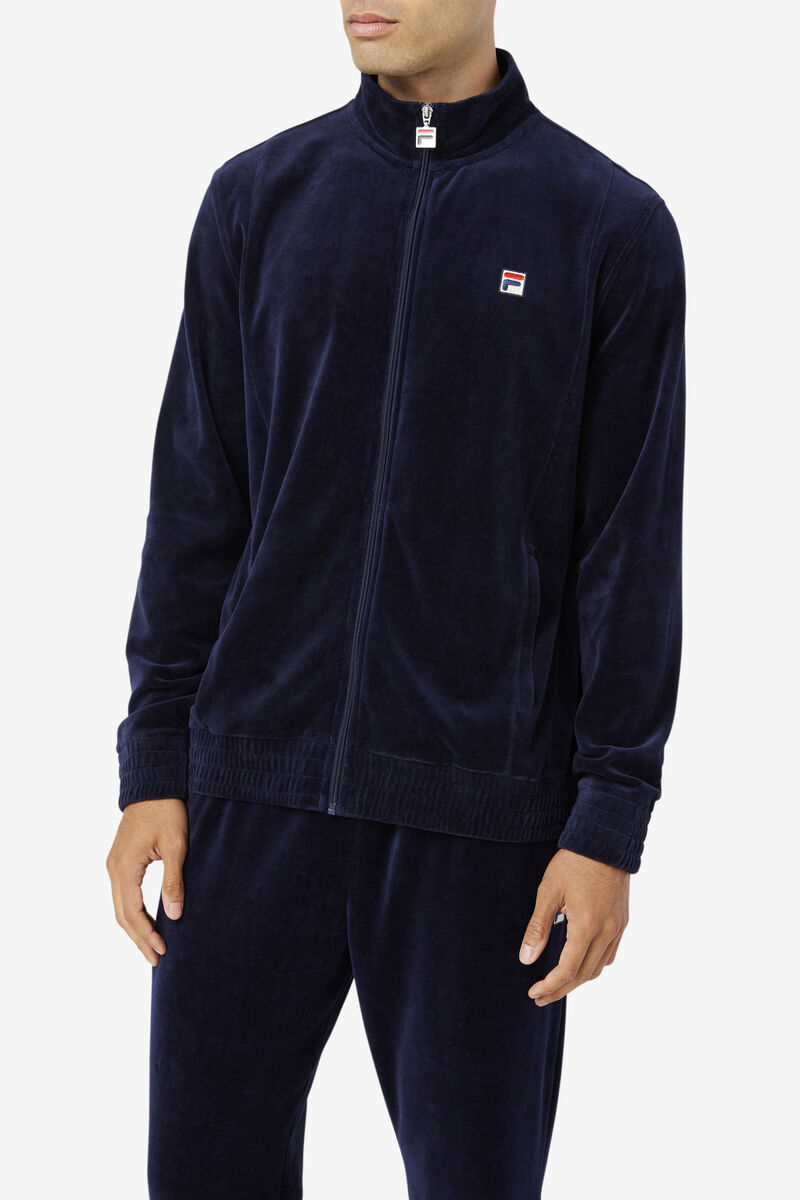 Fila O-fit Velour Jacket Navy | CyipRUyT4VU