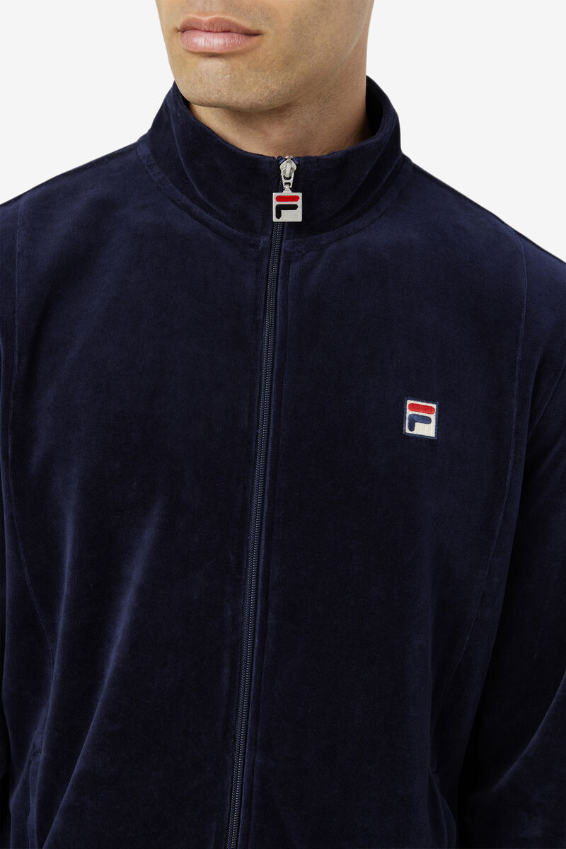 Fila O-fit Velour Jacket Navy | CyipRUyT4VU