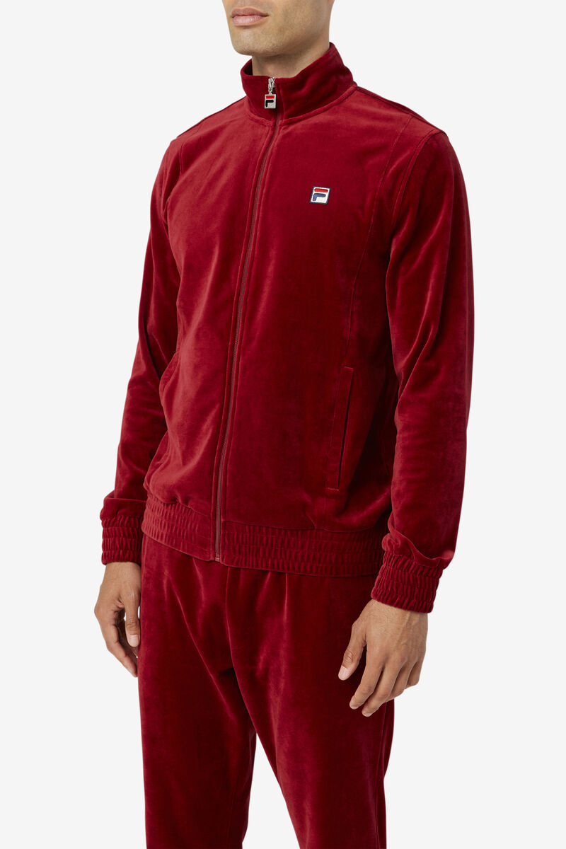 Fila O-fit Velour Jacket Red | 1JQg92IKSdk