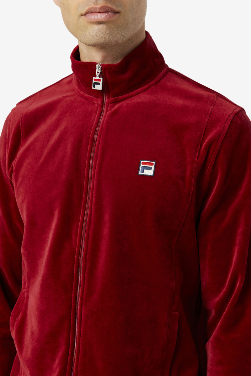 Fila O-fit Velour Jacket Red | 1JQg92IKSdk