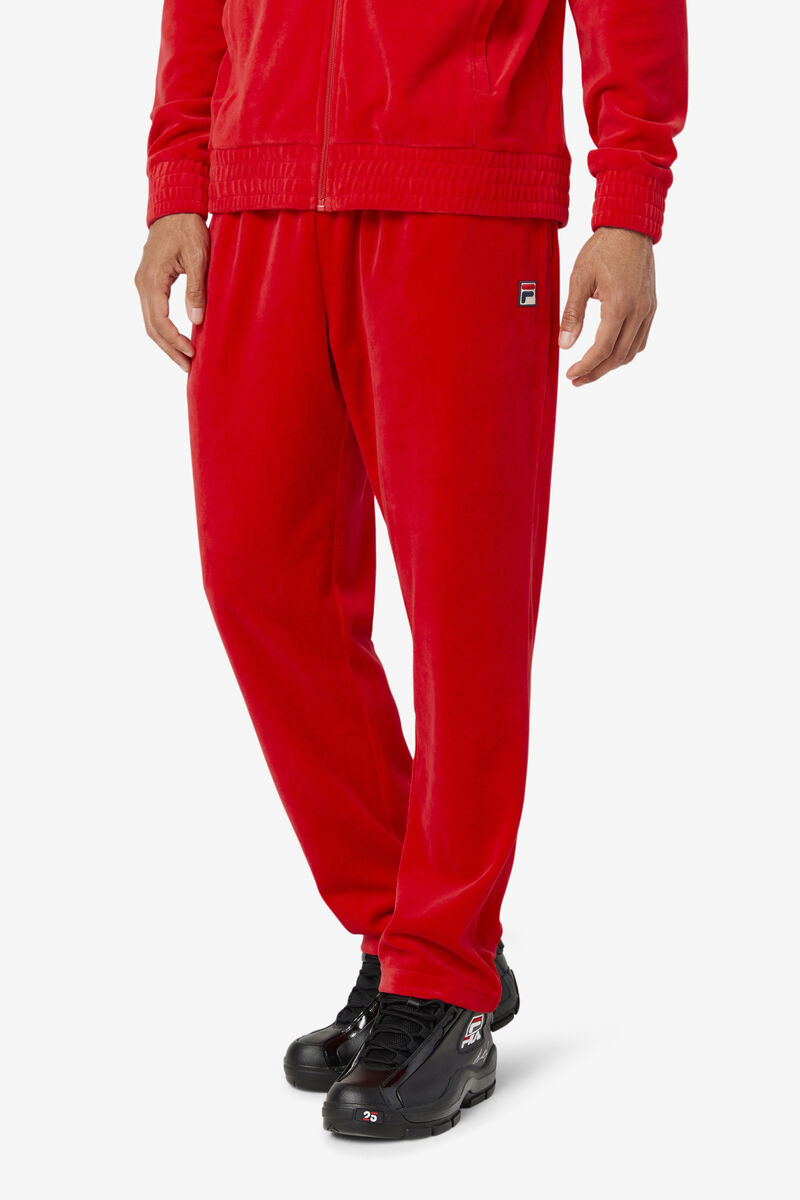 Fila O-fit Velour Pant Red | Ucw9R1MVyqL