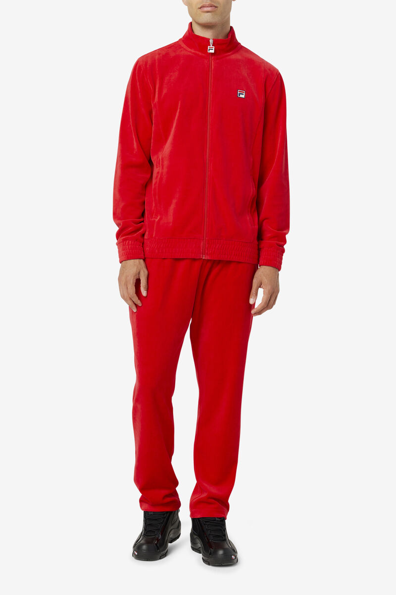 Fila O-fit Velour Pant Red | Ucw9R1MVyqL