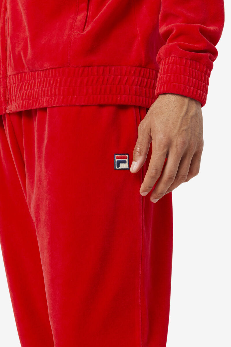 Fila O-fit Velour Pant Red | Ucw9R1MVyqL