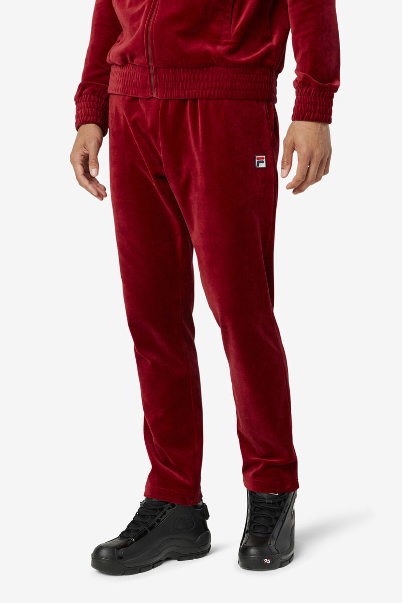 Fila O-fit Velour Pant Red | YfyjWu8OB2X