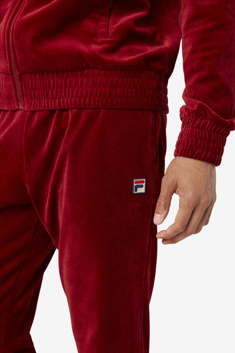 Fila O-fit Velour Pant Red | YfyjWu8OB2X