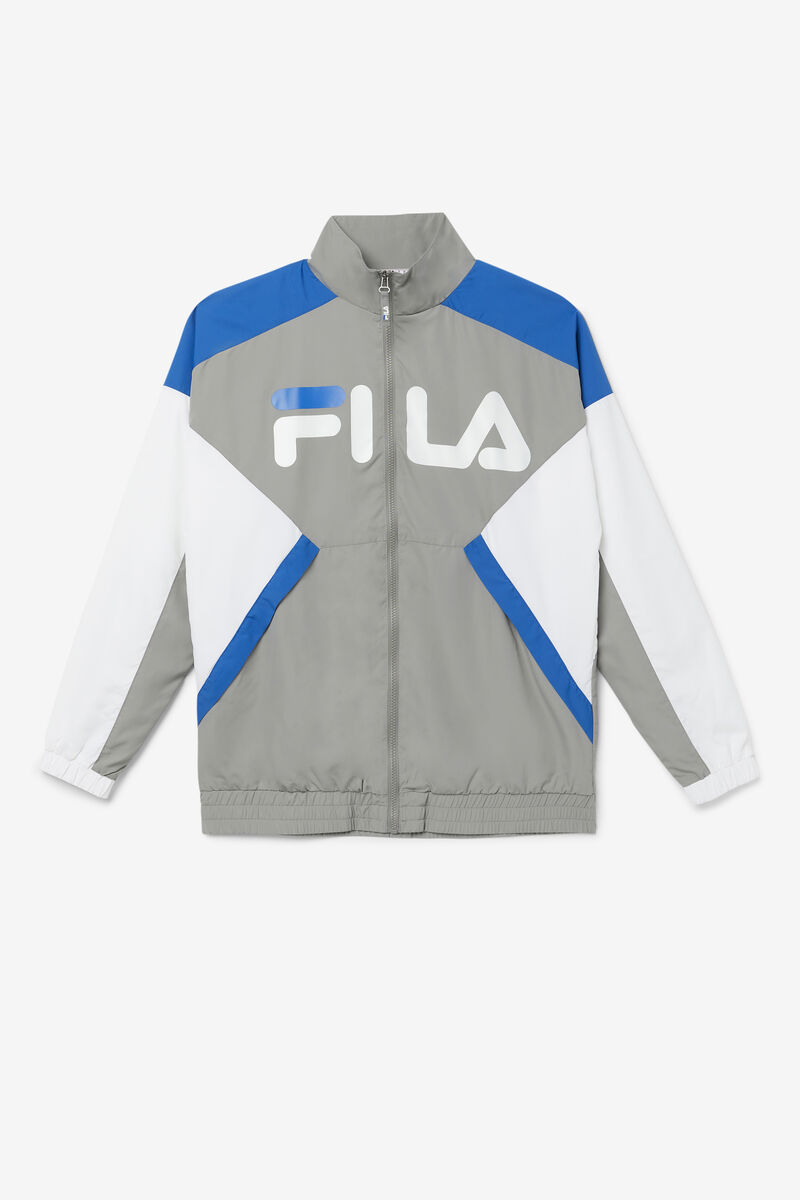 Fila Oliviero Wind Jacket Grey / White / Blue | bbBd31Sozui