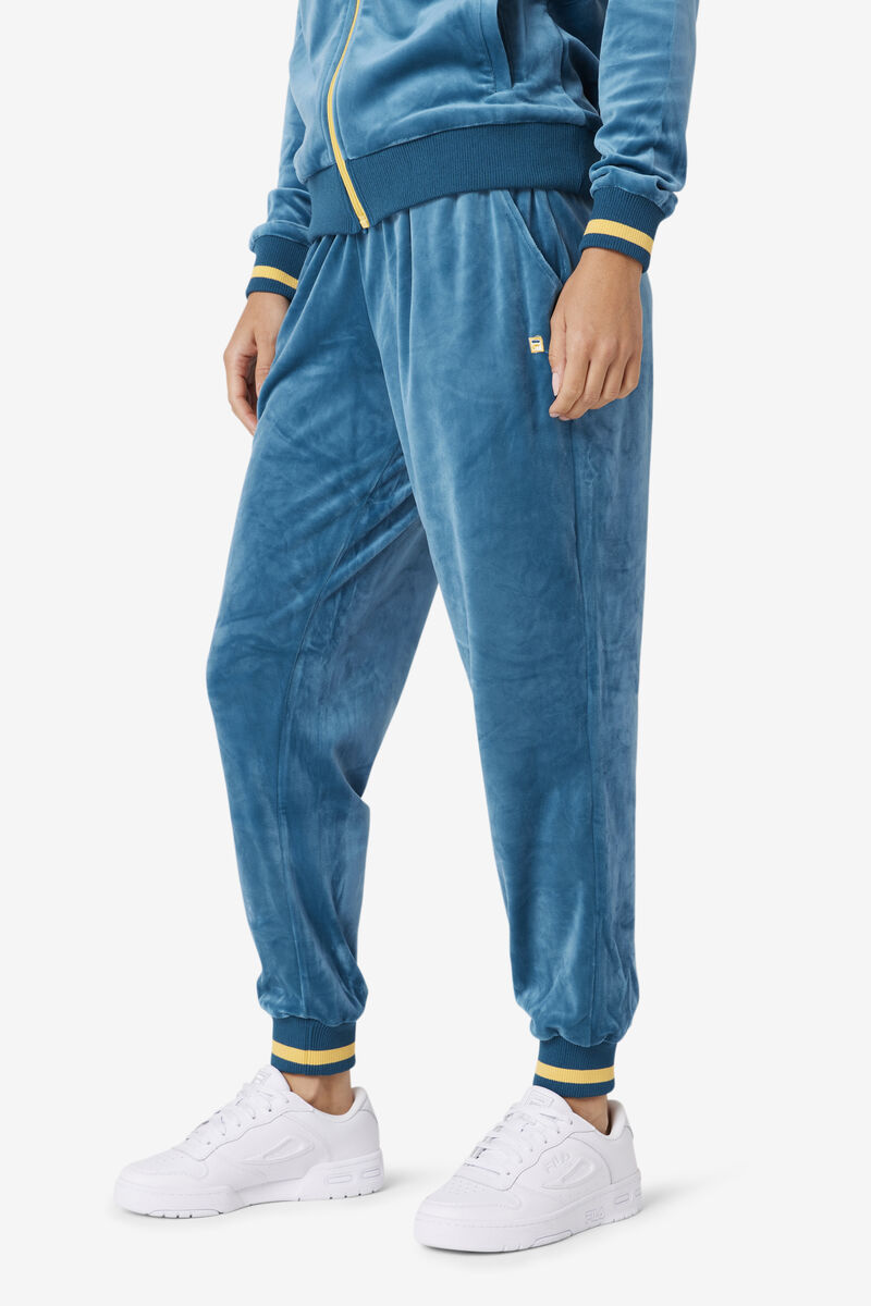 Fila Omorose Velour Jogger Blue Coral | aKHyi8VkhZD