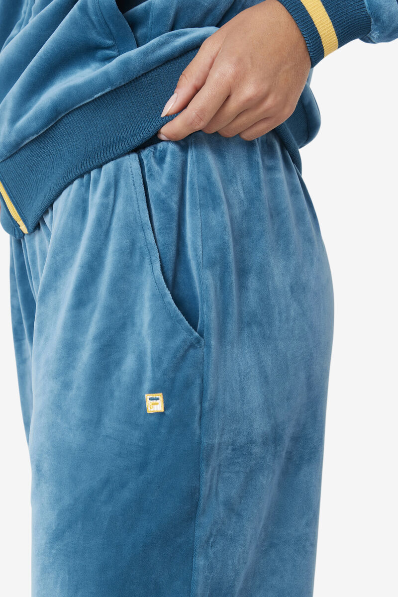 Fila Omorose Velour Jogger Blue Coral | feCPMfpjVUl