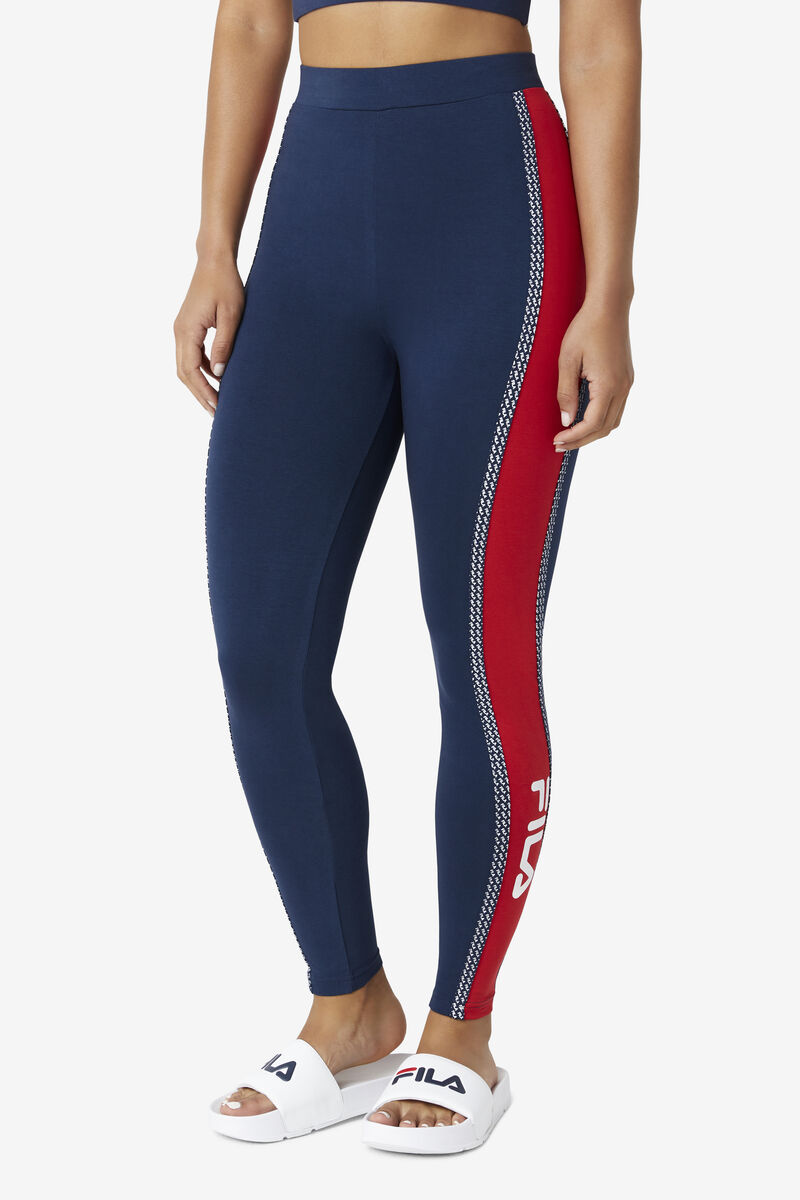 Fila Ona Legging Navy / Red / White | 2XRHEnNQ8JG