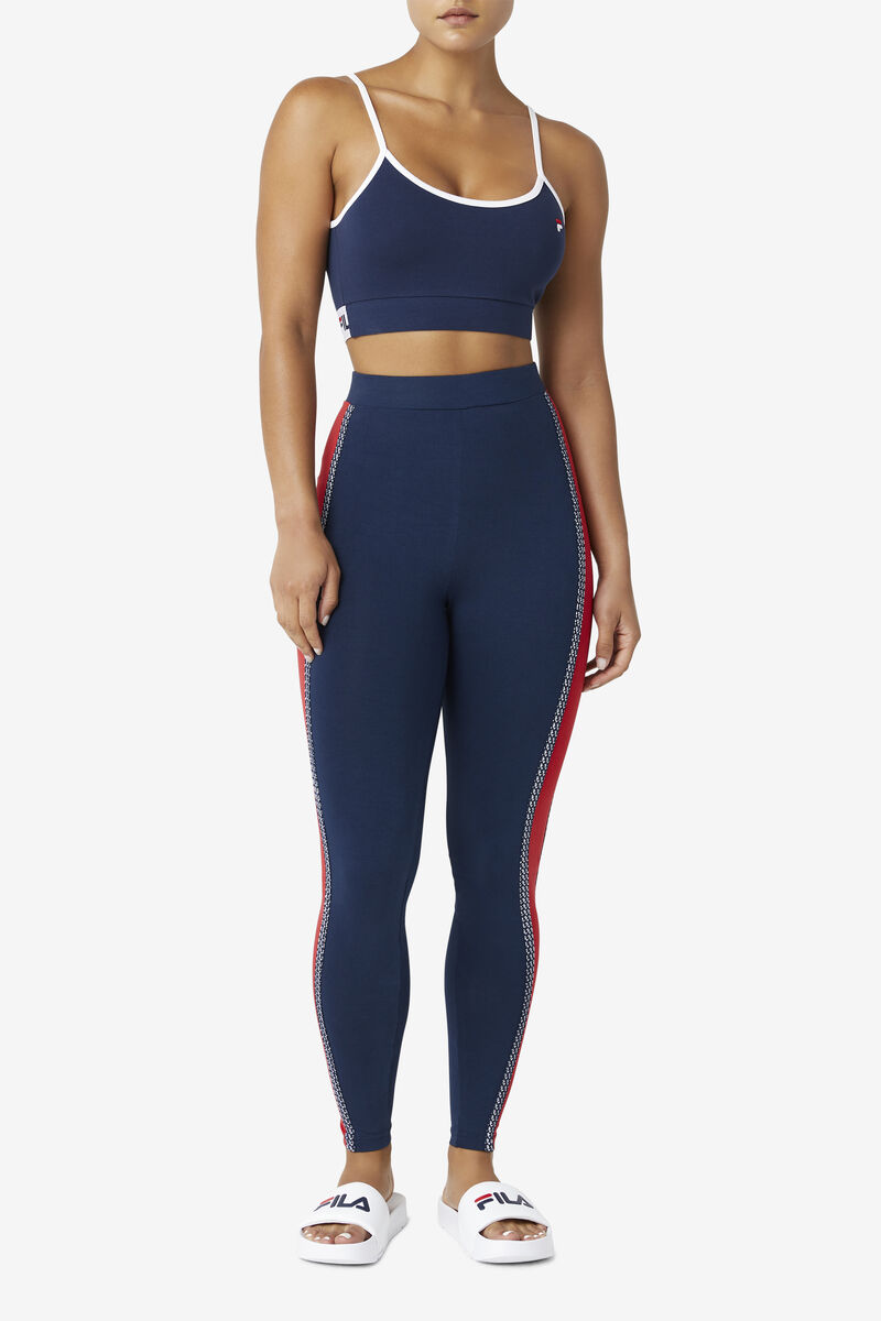 Fila Ona Legging Navy / Red / White | 2XRHEnNQ8JG