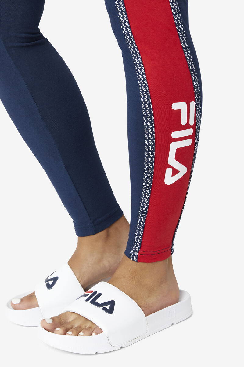 Fila Ona Legging Navy / Red / White | 2XRHEnNQ8JG