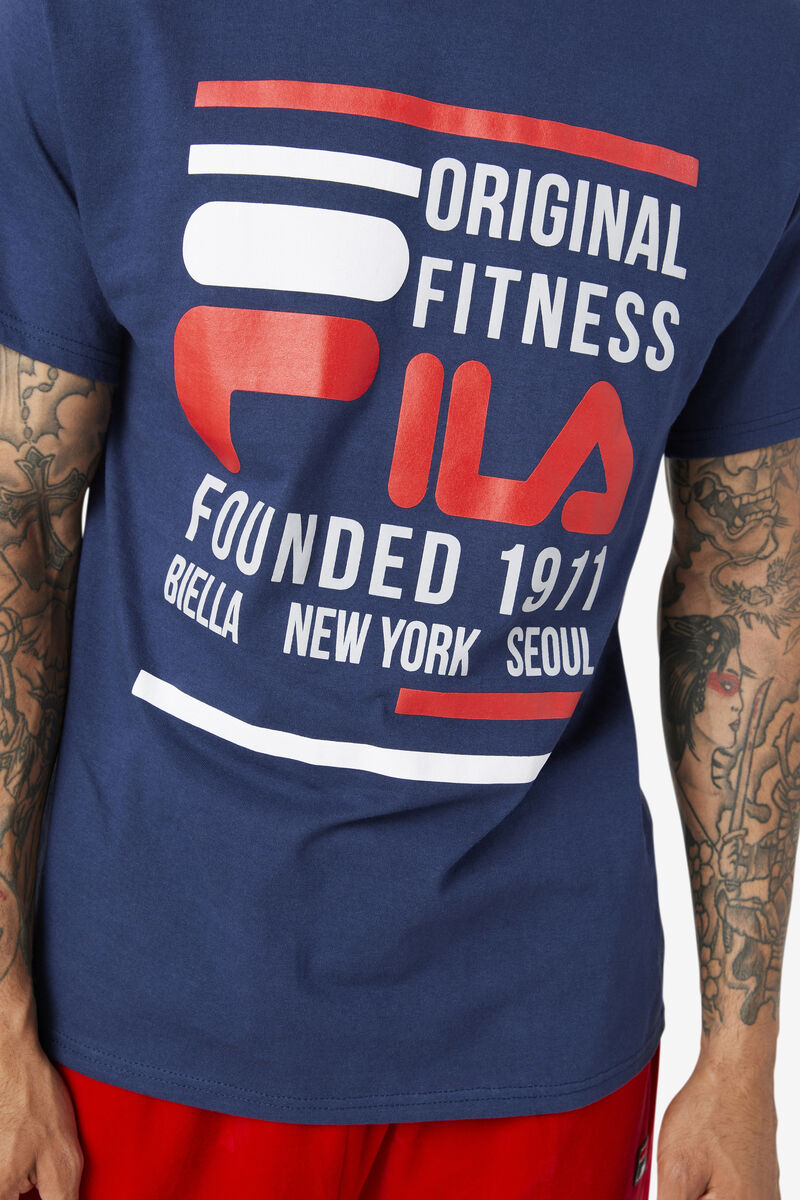 Fila Original Fitness Navy / Red / White | QeS6FNJQkus