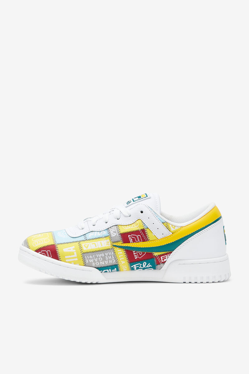 Fila Original Fitness Patchwork White / Yellow | Rjqq9K6P2nw