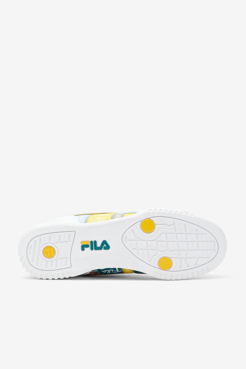 Fila Original Fitness Patchwork White / Yellow | Rjqq9K6P2nw