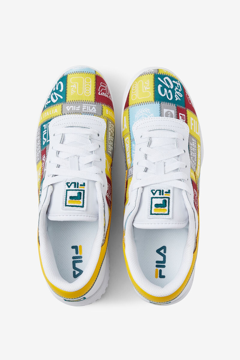 Fila Original Fitness Patchwork White / Yellow | Rjqq9K6P2nw