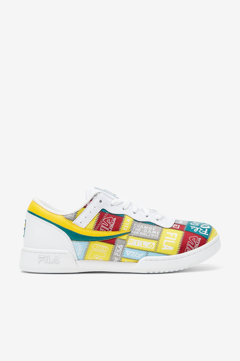 Fila Original Fitness Patchwork White / Yellow | Rjqq9K6P2nw