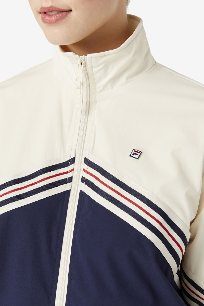 Fila Ornelia Track Jacket Navy / White | U2UYNICcYIN