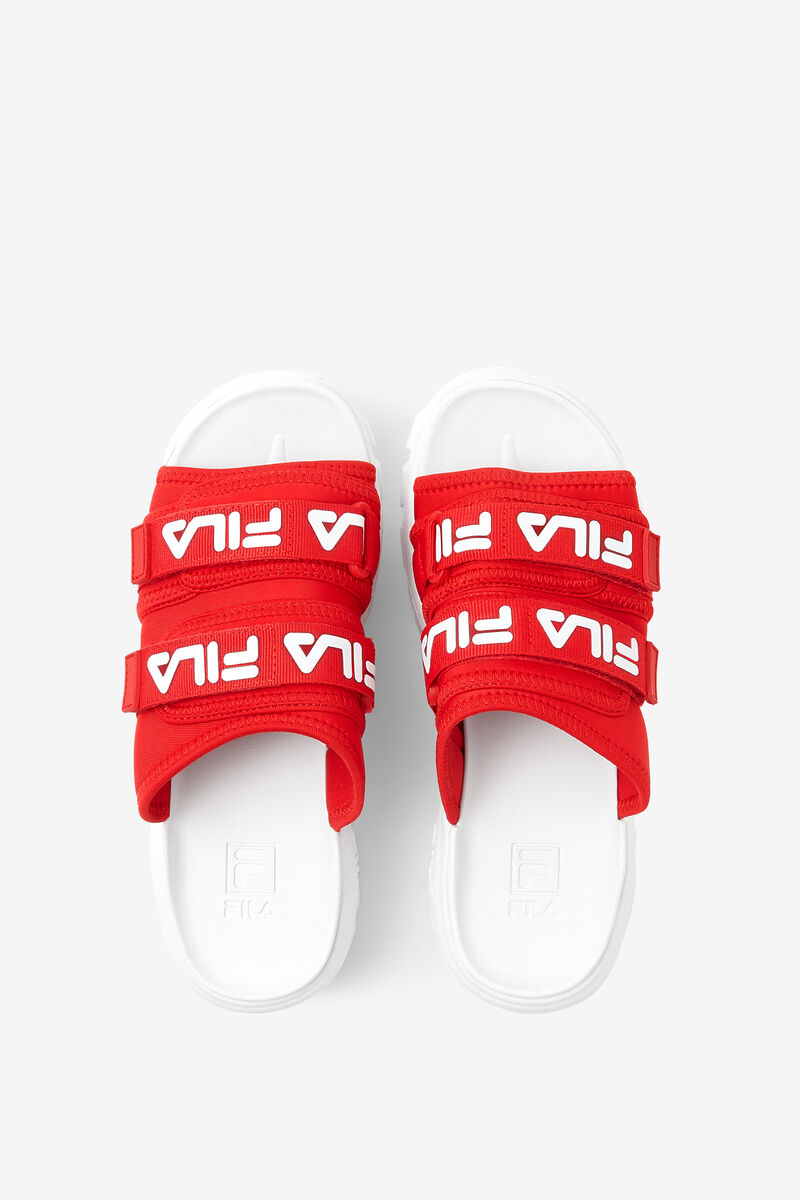 Fila Outdoor Slide Red / White / White | R3C4yRSAJtZ