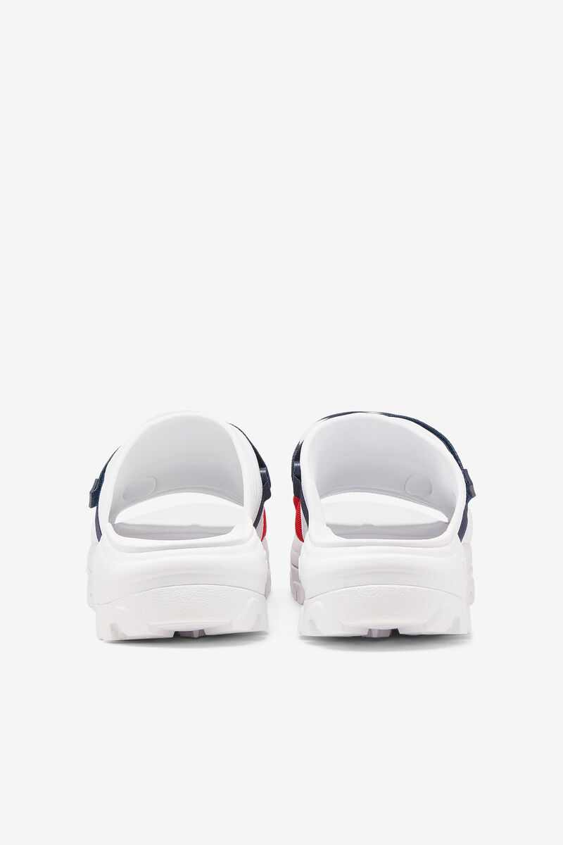 Fila Outdoor Slide White / Navy / Red | O3MjBpiF3bz