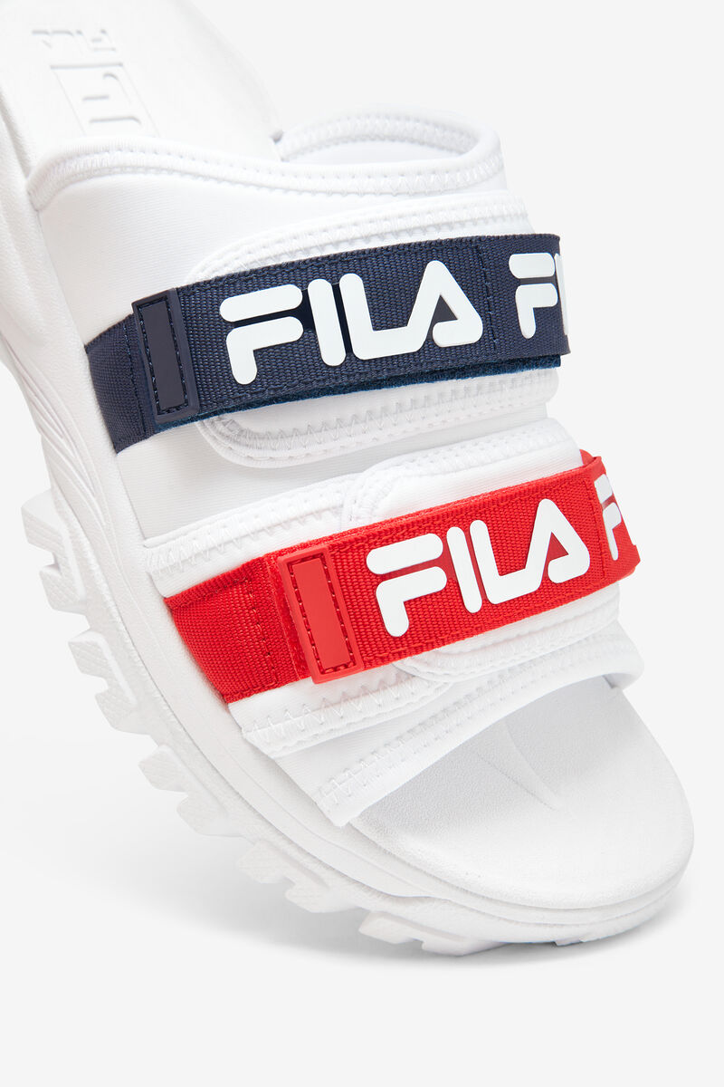 Fila Outdoor Slide White / Navy / Red | O3MjBpiF3bz