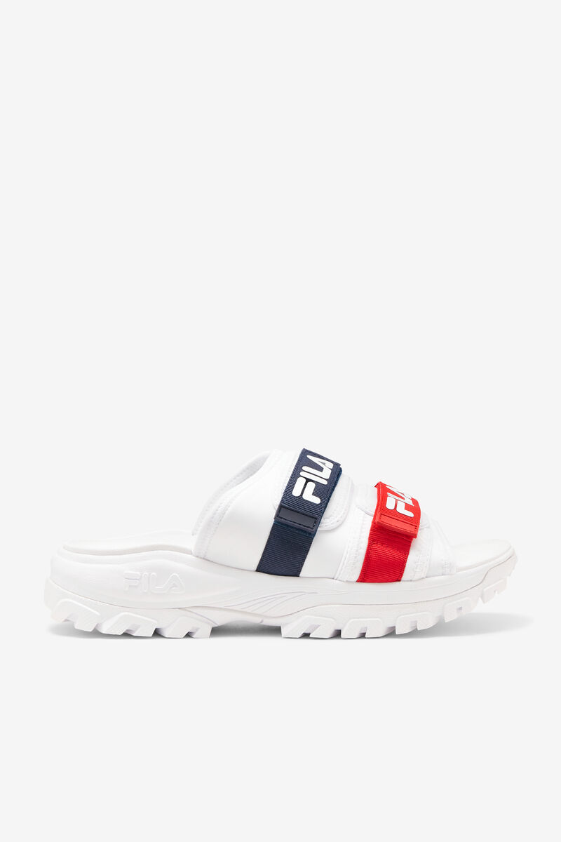 Fila Outdoor Slide White / Navy / Red | O3MjBpiF3bz