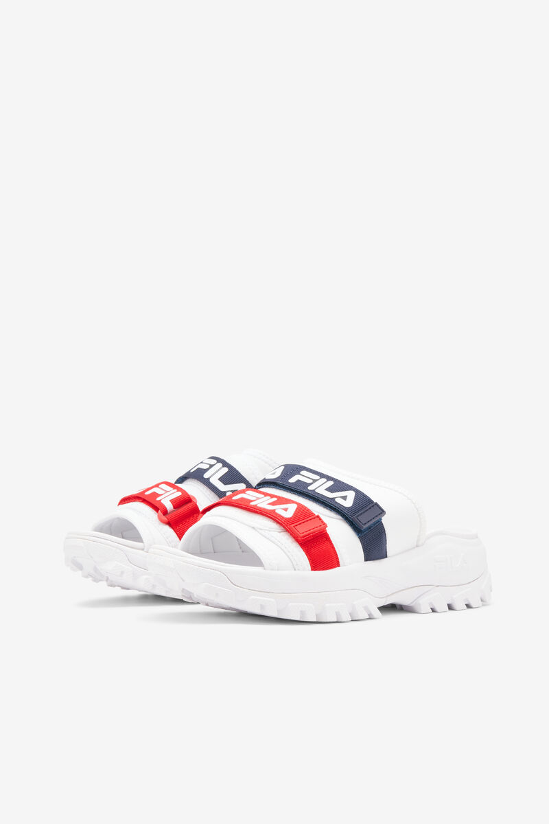 Fila Outdoor Slide White / Navy / Red | t9nAac78zXW