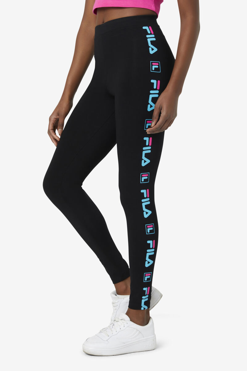 Fila Parma Legging Black / Blue / Pink | VR9eQW3RPzS