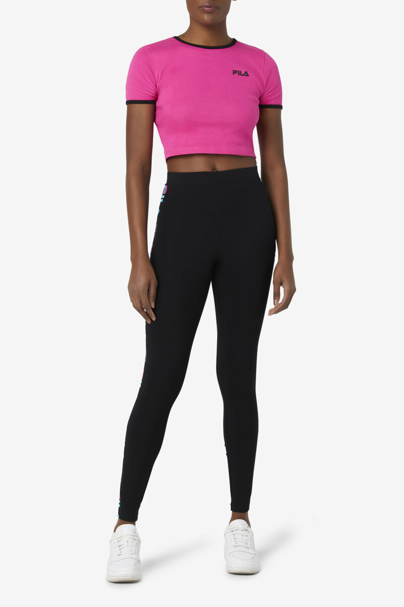 Fila Parma Legging Black / Blue / Pink | VR9eQW3RPzS