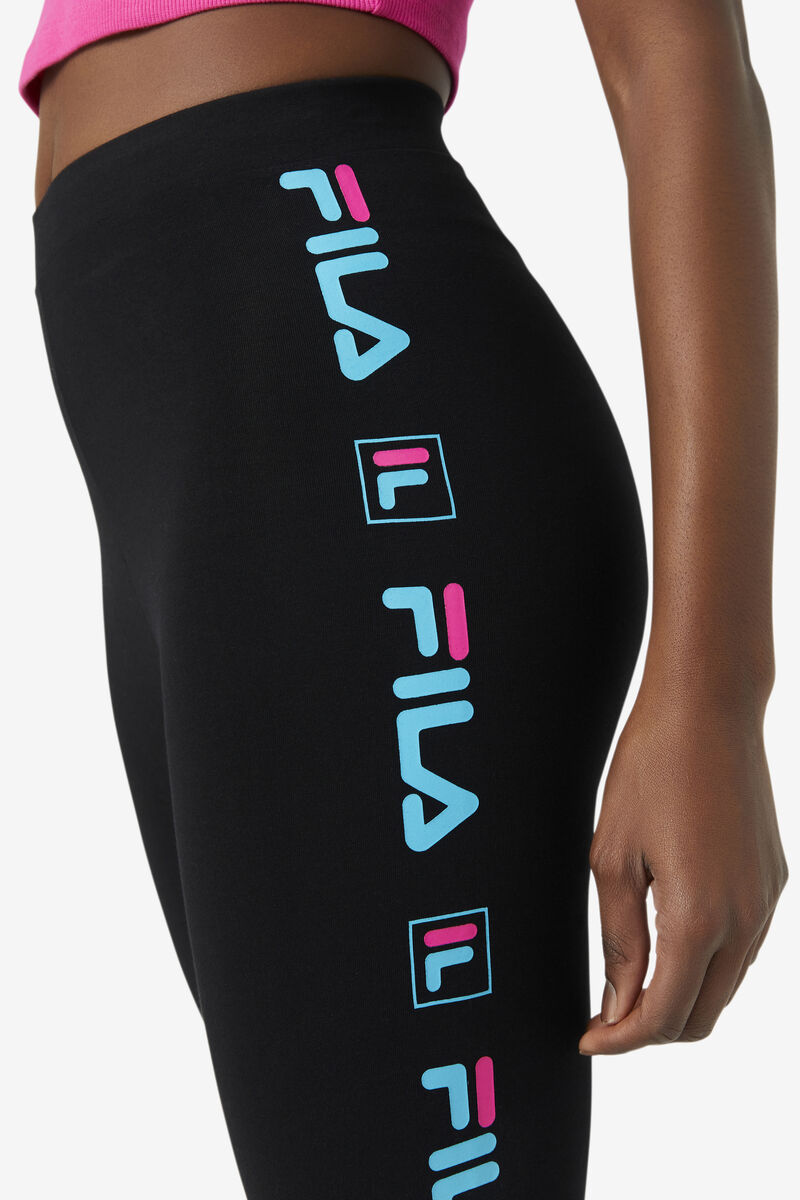 Fila Parma Legging Black / Blue / Pink | VR9eQW3RPzS